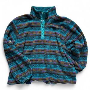 Vintage L.L.Bean Patterned Pullover fleece